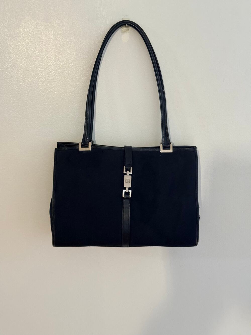 Vintage Gucci Black Jackie Tote Shoulder Bag Tom Ford Era